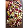 Image 2 : 15.80ct Natural Burma Ruby and Multi Color Ceylon Sapphire 14K White Gold Bangle