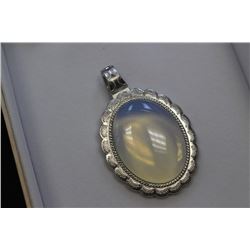 43X66 M.M. Inlay Frame Magnetic Clasp-Oval Opalite(G) Pendants