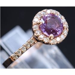 1.29ct Pink Tourmaline 14K Rose Gold Ring