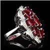 Image 1 : 14.96ct Ruby 14K White Gold Ring