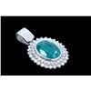 Image 1 : 14.24ct Emerald 18K White Gold Ring