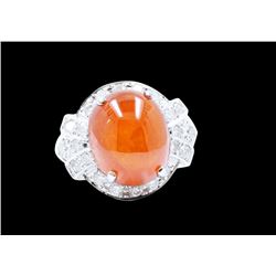 19.62ct Spessartite 14K White Gold Ring