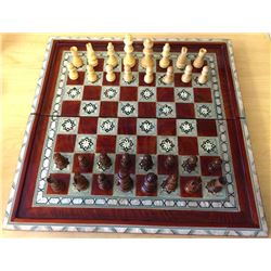 Chess set mother of pearl