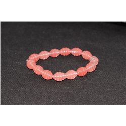 10Mm M.M. Cherry Quartz Corrugated Round