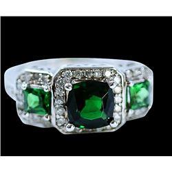 1.46ct Chrome Tourmaline 14K White Gold Ring