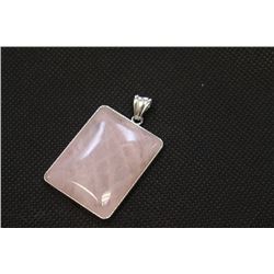 33X42 M.M. Plain Rectangle Rose Quartz(N) Pendants