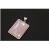 Image 1 : 33X42 M.M. Plain Rectangle Rose Quartz(N) Pendants