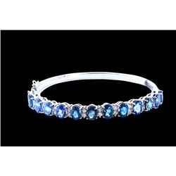 15.12ct Sapphire 18K White Gold Bracelet