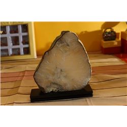 Slice With Wood Base Crystal Gift Item