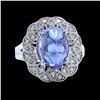 Image 1 : 7ct Tanzanite 14K White Gold Ring