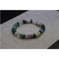 8MM RONDEL BEADS BRACELET MULTISTONE