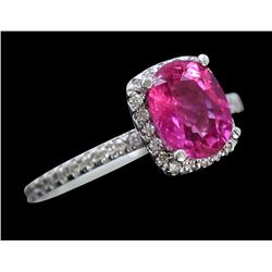 1.44ct Pink Tourmaline 14K White Gold Ring
