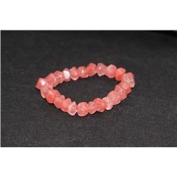 10 M.M. Faceted Freeform Cherry Quartz Bracelets