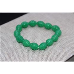 10X13 M.M. Green Aventurine Corrugated Melon