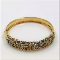 BRAZIL ALEXANDRITE 6.64CT 18K YELLOW GOLD BANGLE