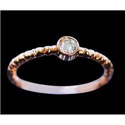 Diamond 0.13ct / 14k Rose Gold Ring 1.77gram