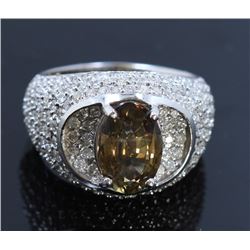 3.40ct Alexandrite 18K White Gold Ring