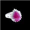 Image 1 : 7.51ct Ruby 14K White Gold Ring