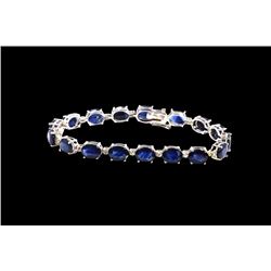 24.67ct Blue Sapphire 14K White Gold Bracelet