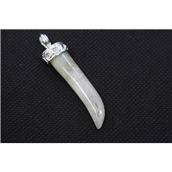 2 M.M. Plain Ivoryshape(Chili) Pyrite/Amazonite(N) Pendants