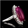 Image 2 : 11.48ct Ruby 14K White Gold Ring