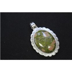 43X66 M.M. Inlay Frame Magnetic Clasp-Oval UnakitePendants