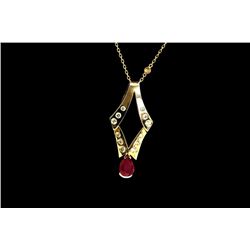 1.64ct Ruby 14K Yellow Gold Pendant