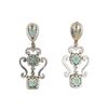 Image 4 : 8.05CT COLOMBIAN EMERALD 18K White Gold EARRING
