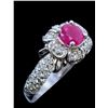 Image 1 : 1.01ct Ruby 14K White Gold Ring