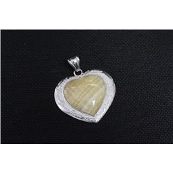 42 M.M. Inlay Heart Endless Love Hp Aragonite(N) Pendants