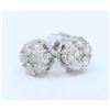 Image 2 : 14K WHITE GOLD EARRING 1.70GRAM /DIAMOND 0.65CT/#R8004