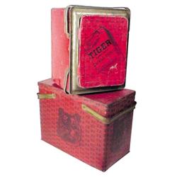 Tiger Tobacco tin lunchboxes (2): 1 l...