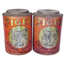 Tiger Chewing Tobacco litho on tin 48...