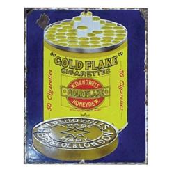 Porcelain cigarettes sign, Gold Flake...
