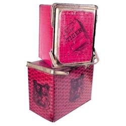 Tiger Tobacco tin lunchboxes (2), 1 l...