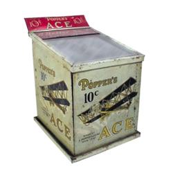 Popper's Ace tin tobacco container w/...