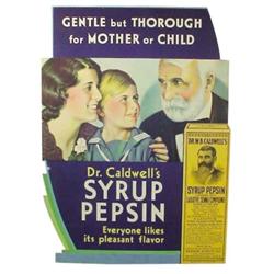 Dr. Caldwell's Syrup Pepsin die cut c...