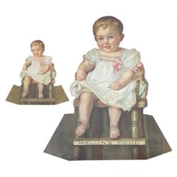 NOS Mellin's Food die cut cdbd. signs...