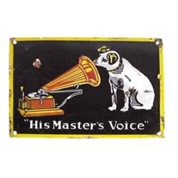 Porcelain Victor Phonograph sign, His...