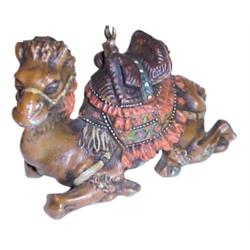 Figural camel inkwell, hump lifts up ...