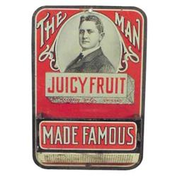 Wrigley's Juicy Fruit litho on tin ma...