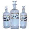 Image 1 : Round apothecary bottles (3), labels ...