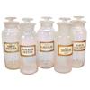Image 1 : Round apothecary bottles (5), paper l...
