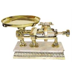 Brass Micrometer scale w/marble plate...