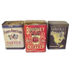 Coffee tins (3): Bouquet, Franco-Amer...