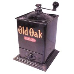 Old Oak metal countertop coffee mill-...