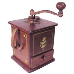 Wooden countertop coffee mill, CI han...