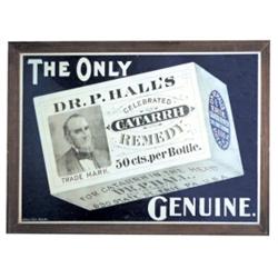 Framed Dr. P. Hall's Celebrated Catar...