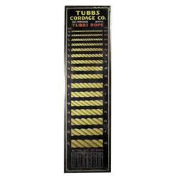 Tubbs Cordage Co. litho on tin sign, ...