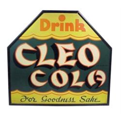 Cleo Cola embossed tin sign-Reed & Co...